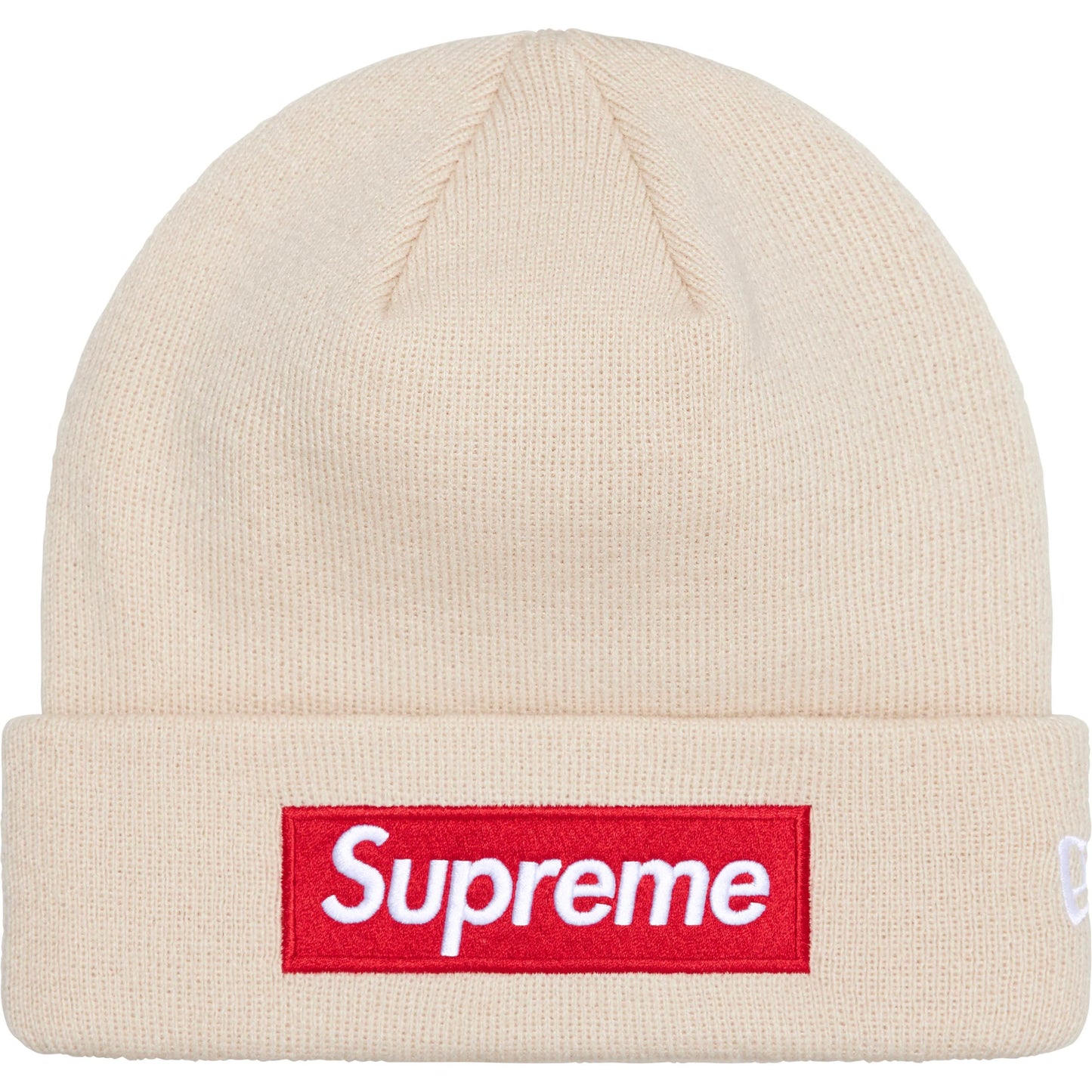 Supreme New Era Box Logo Beanie Stone