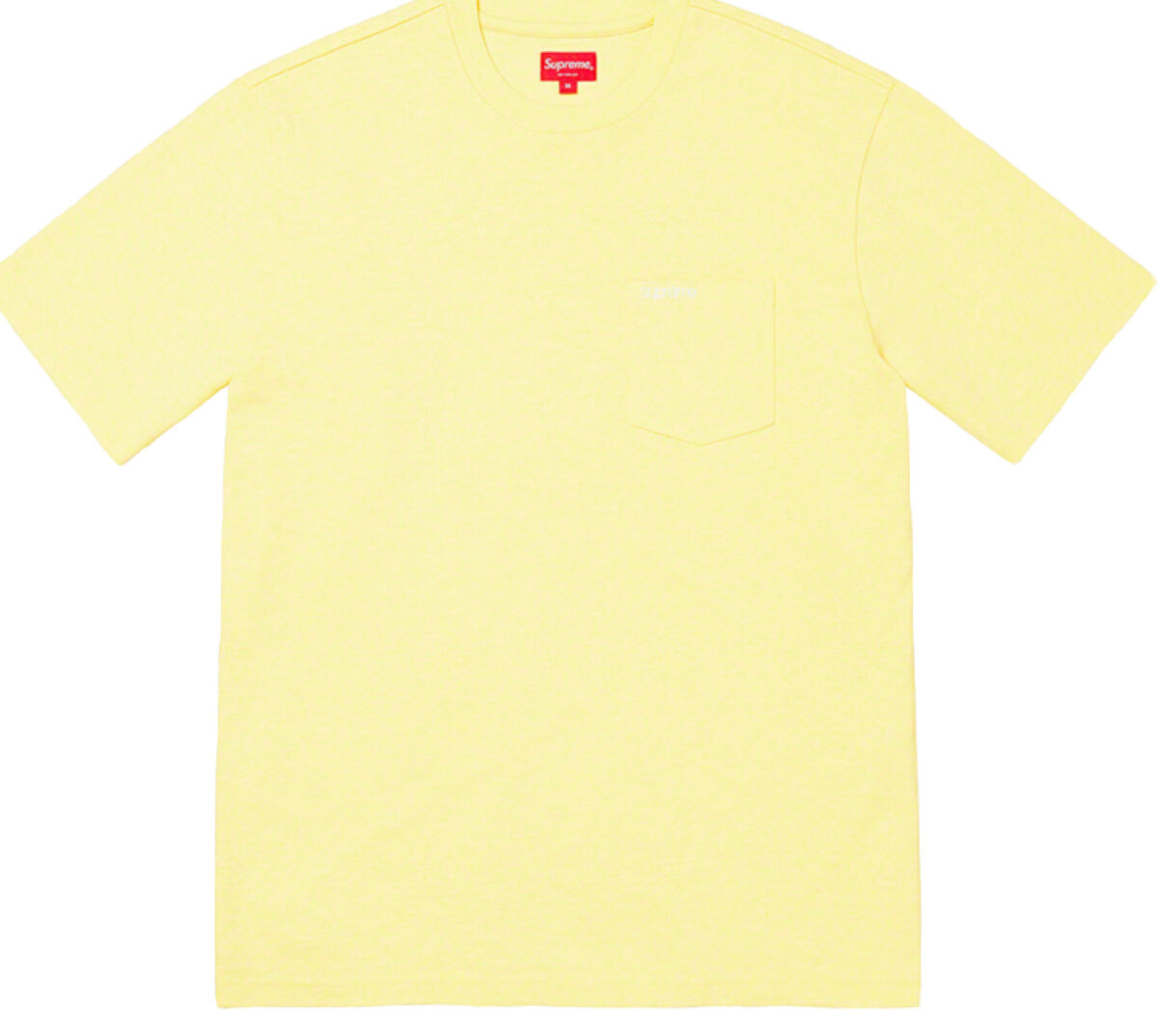 Supreme S/S Pocket Tee Pale Yellow