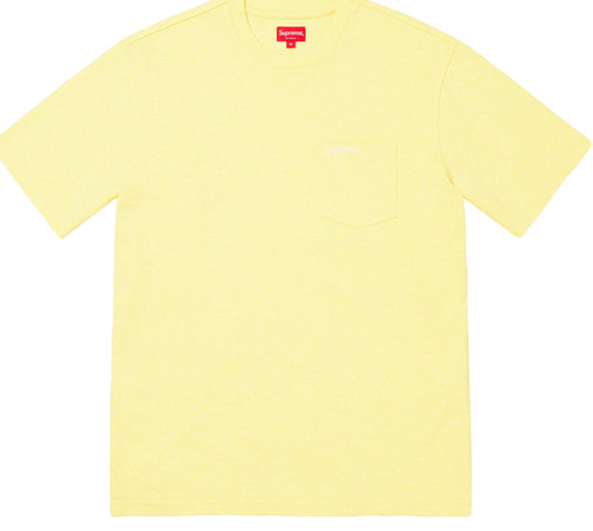 Supreme S/S Pocket Tee Pale Yellow