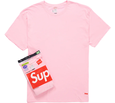 Supreme Hanes Tagless 2 Pack Tee Pink