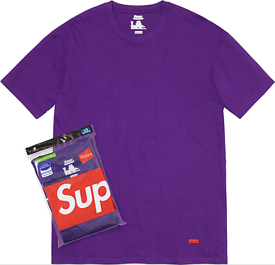 Supreme Hanes Tagless 2 Pack Tee Purple