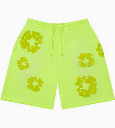Denim Tears Mono Wreath Sweatshorts Neon
